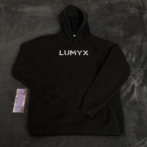 AS Colour "LUMYX" Stencil Black Hoodie Cotton Blend Fleece Pullover Men's Large